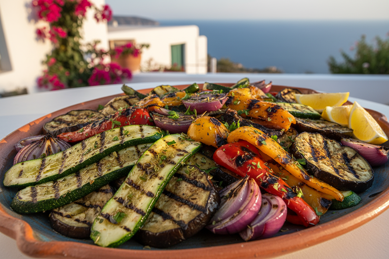 Greek Grilled Summer Vegetables with Herb-Infused Olive Oil