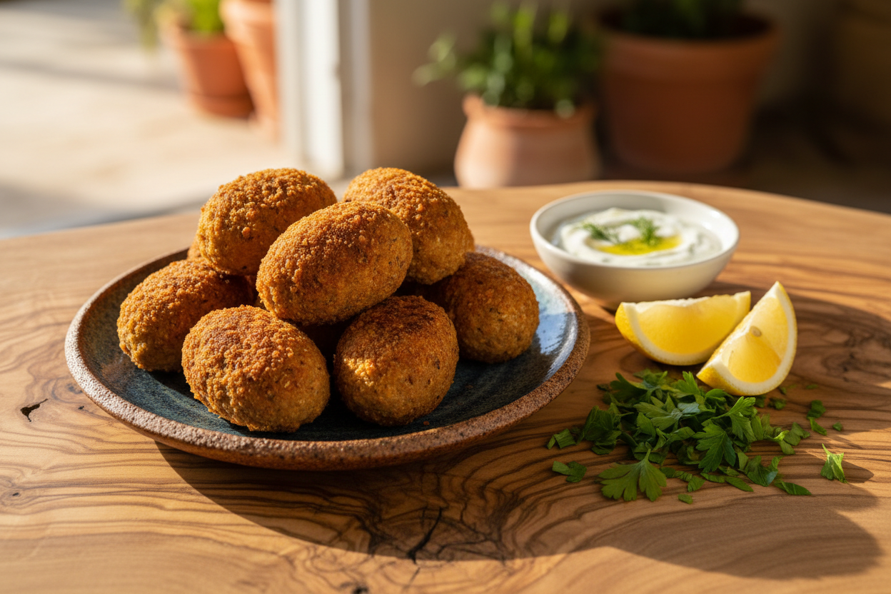 Keftedes — Crispy Greek Meatballs with Herbs and Spices