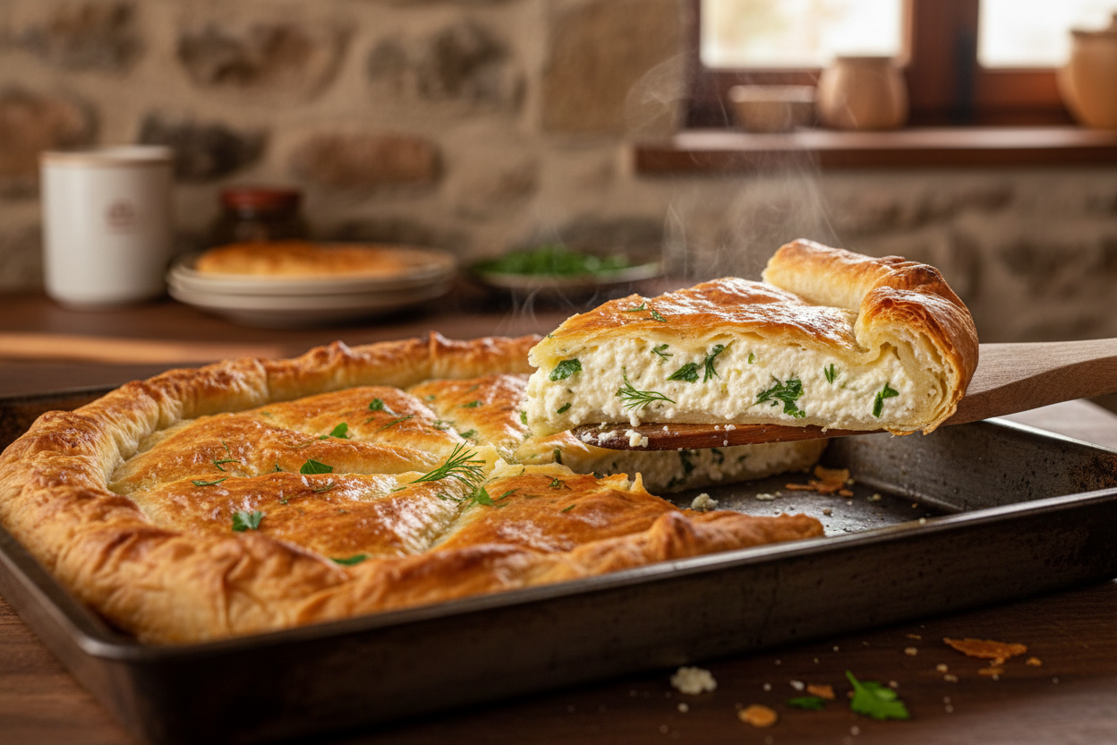 Tiropita — Crispy Greek Cheese Pie with Feta and Phyllo