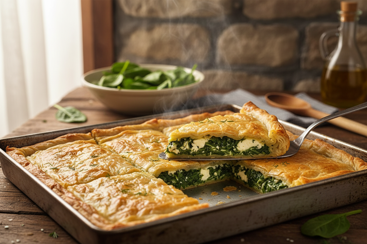 Homemade Spanakopita — Greek Spinach and Feta Pie