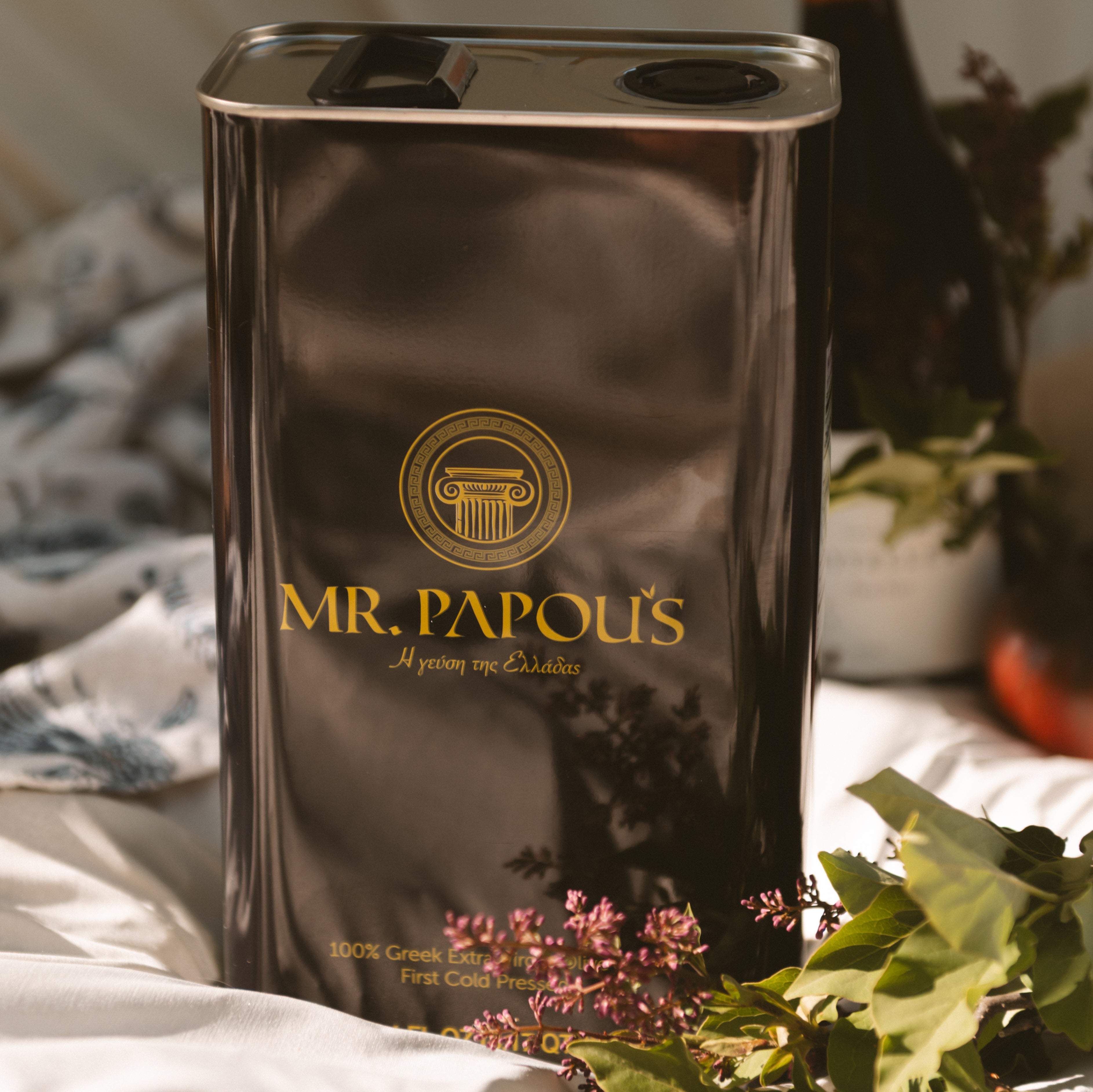 Mr. Papou's 3 Liter Family Tin Authentic Extra Virgin Olive Oil