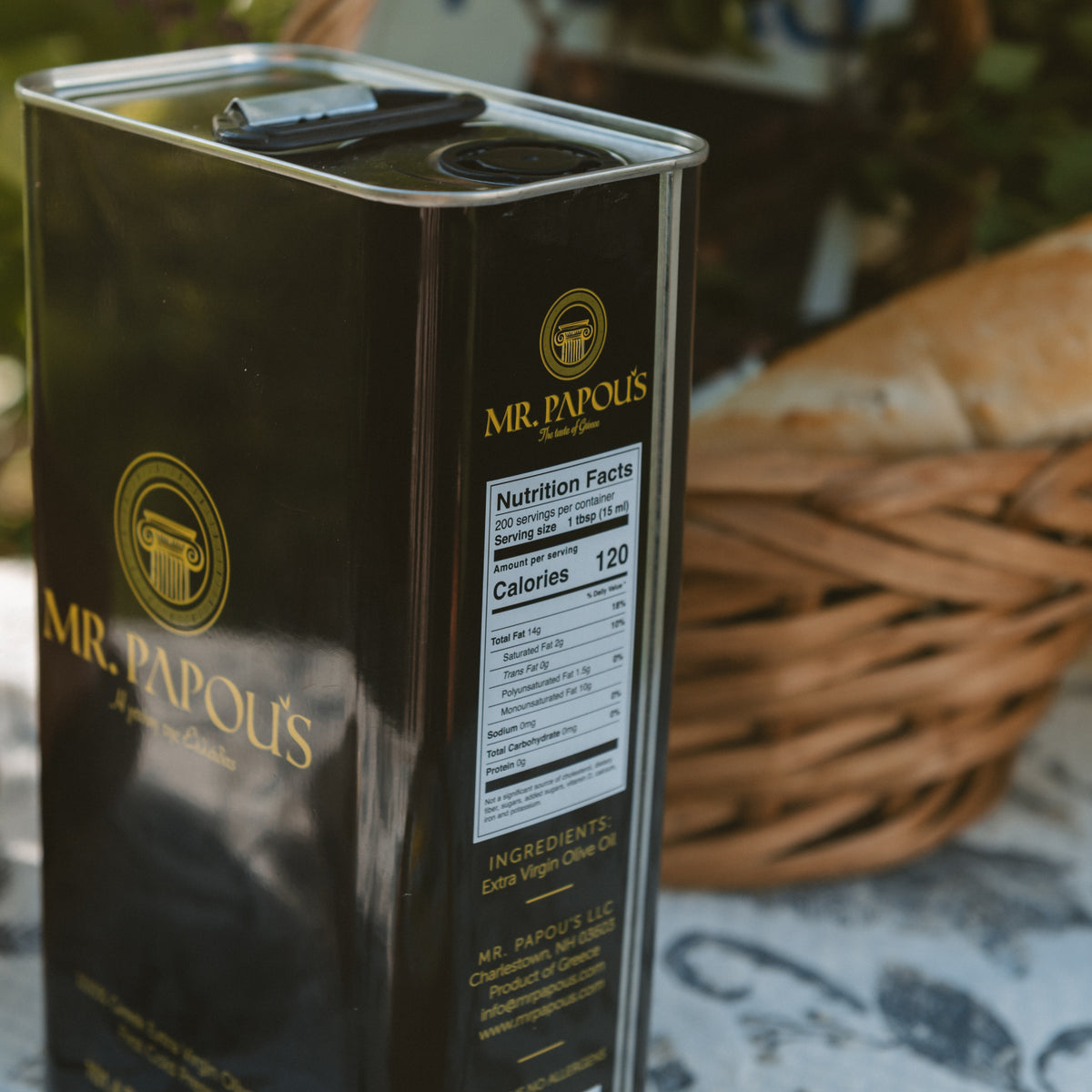 Mr. Papou's Authentic Extra Virgin Olive Oil Family Tin