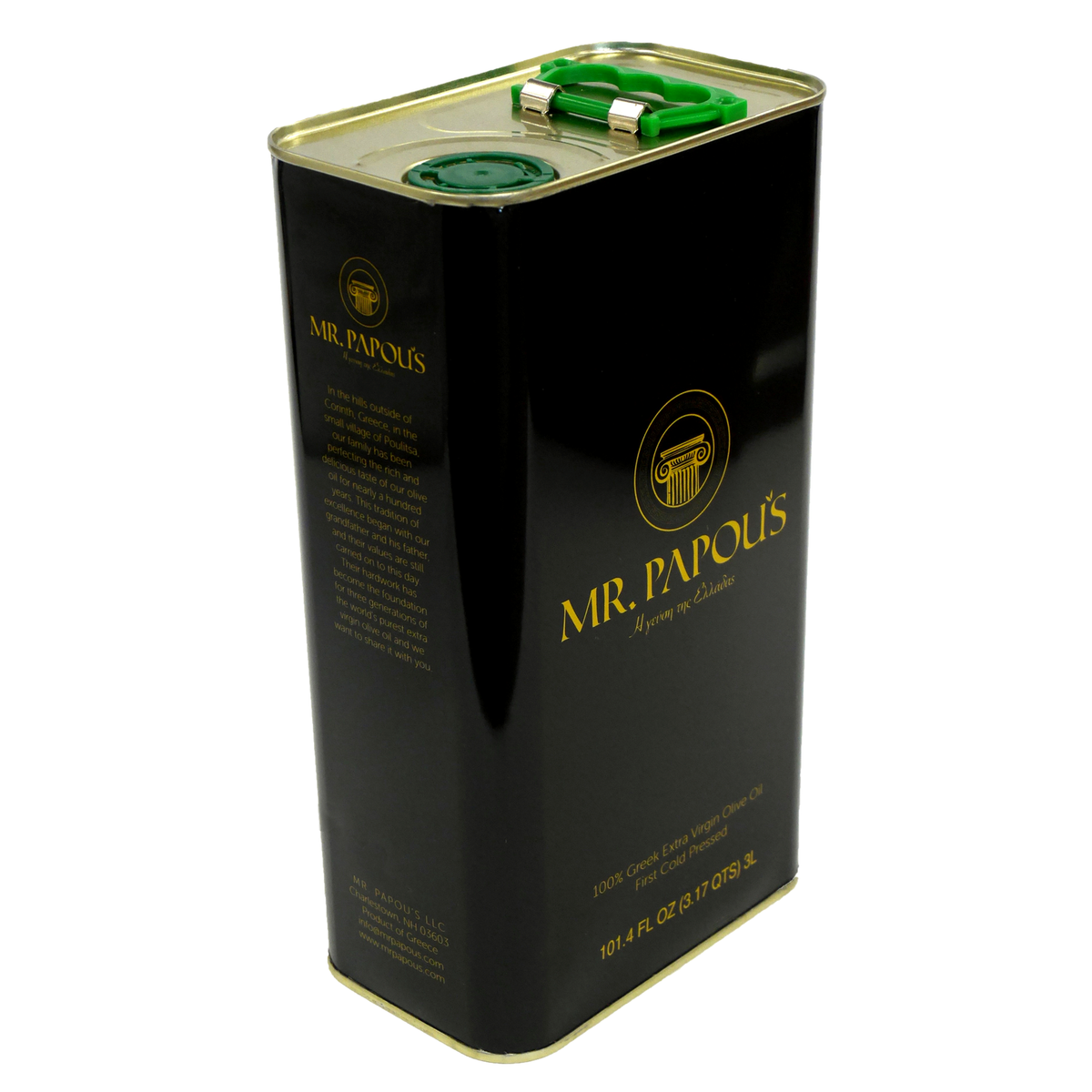 Mr. Papou's Authentic Extra Virgin Olive Oil Family Tin